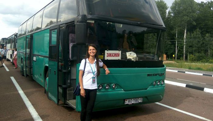 Neoplan N116 - бирюзовый, комфортный автобус на 49 мест - граница Neoplan N116 - бирюзовый, комфортный автобус на 49 мест - граница